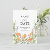Wildflower Sla de datumkaarten op Save The Date (Staand voorkant)