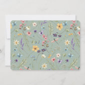 Wildflower Solid Green Shower Book Invitation (Dos)