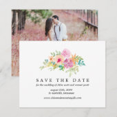 Wildflower Sparen de Kaart van de Datum met de Ach (Voorkant / Achterkant)