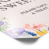 Wildflower Spring Baby's zijn Sweet Sign Foto Afdruk (Hoek)