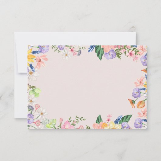 Wildflower Spring bedankkaart (Achterkant)