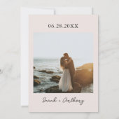 Wildflower Spring Foto Opslaan van de datum Kaart (Achterkant)