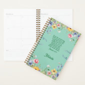 Wildflower Spring Garden Bible Verse gepersonalise Planner (Display)