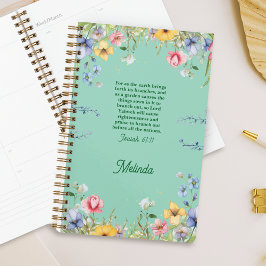Wildflower Spring Garden Bible Verse gepersonalise Planner