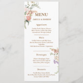Wildflower spring garden pastel floral Wedding Menu (Voorkant)