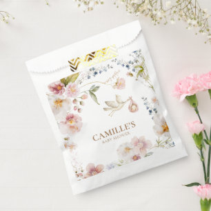 Wildflower Spring Girl Baby shower Bedankzakje