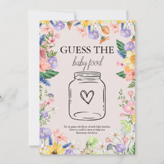 Wildflower Spring Guess de Baby Food Game Kaart