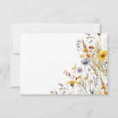 Wildflower Spring Wedding QR-code RSVP Kaartje (Achterkant)