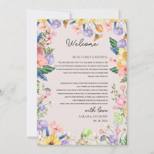 Wildflower Spring Welkomstbrief & tijdlijn Kaart