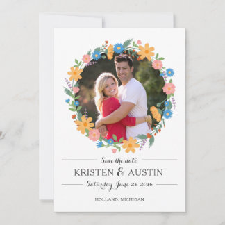 Wildflower Summer Wedding Save the Date