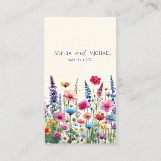 Wildflower Symphony-RSVP-QR-code Visitekaartje (Achterkant)