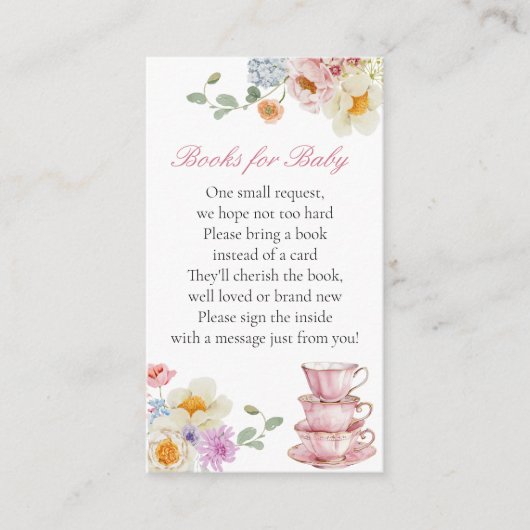Wildflower Tea Baby Library Request Enclosure Kaar Informatiekaartje (Voorkant)