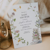 Wildflower Tea Baby shower Kaart