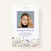 Wildflower Teacher Medewerker ID Badge (Achterkant)
