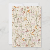 Wildflower Terracotta Baby in Bloom Baby shower Kaart (Achterkant)