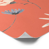 Wildflower Terracotta Baby shower Welkom Poster (Hoek)