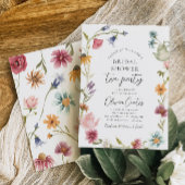 Wildflower thee bruids douche uitnodiging