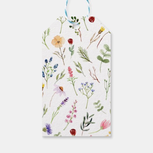 Wildflower thema dank u Label Cadeaulabel (Achterkant)