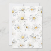 Wildflower Thema Witte Daisy Flower Vrijgezellenfe Kaart (Achterkant)