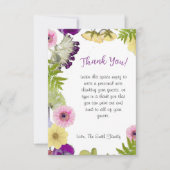 Wildflower Theme Bedankt Card (Voorkant)