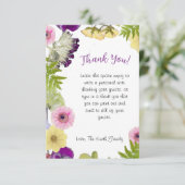 Wildflower Theme Bedankt Card (Staand voorkant)