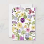 Wildflower Theme Bedankt Card (Achterkant)