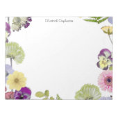Wildflower Theme Custom Name Notitieblok (Voorkant)