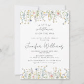 Wildflower Tiny flower meisje baby shower uitnodig Kaart (Voorkant)
