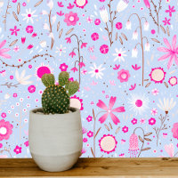 Wildflower Tuin Blauw Roze Bloem