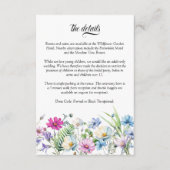 Wildflower Tuin Bloemen Bruiloft Details QR Code Informatiekaartje (Voorkant)