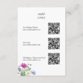 Wildflower Tuin Bloemen Bruiloft Details QR Code Informatiekaartje (Achterkant)