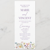 Wildflower Tuin Bloemen Wilde Bloemen Bruiloft Programma (Voorkant)