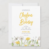 Wildflower tuin bruiloft kaart (Voorkant)