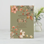 Wildflower Tuin Feest 1e Verjaardag Kaart (Staand voorkant)