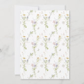 Wildflower Tuin Monogram Bruiloft Kaart (Achterkant)