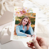 Wildflower twee foto Afstuderen aankondiging