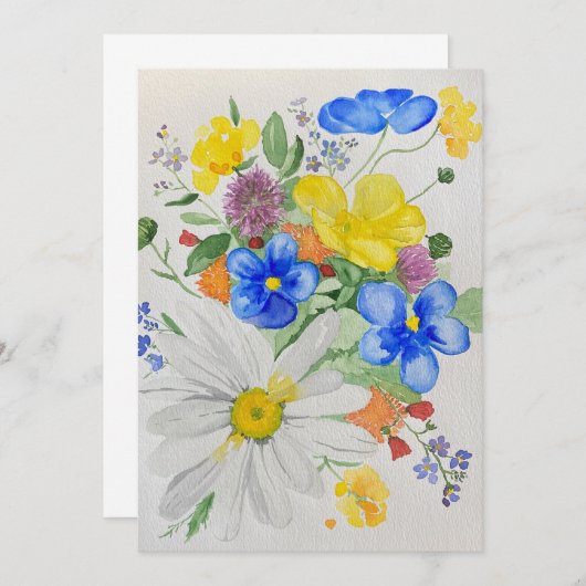 wildflower uitnodiging (Voorkant / Achterkant)