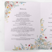  Wildflower Varen Lavendel Bruiloft Drieluik Uitnodiging (Binnenzijde eerst)