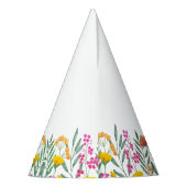 Wildflower Verjaardag Waterverf Feesthoedjes (Achterkant)