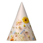 Wildflower verjaardagsfeestje feesthoedjes (Links)