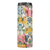  Wildflower, verticale zwarte scriptnaam Thermosbeker (Achterkant)