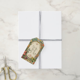 Wildflower Victoriaans grens bruiloft Cadeaulabel