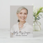 Wildflower Viering van het Leven Foto Begrafenis Kaart (Staand voorkant)