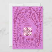Wildflower Vines Bruiloft Save the Date CUSTOM QR (Achterkant)