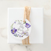 Wildflower Violet Baby shower Bedankjes Labels (In situ)