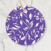 Wildflower Violet Baby shower Bedankjes Labels (Achterkant)