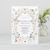 Wildflower vlinder bij Moederdag brunch Kaart (Staand voorkant)