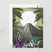 Wildflower Volcano Mountain Briefkaart (Voorkant / Achterkant)
