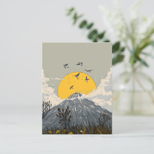 Wildflower Volcano Mountain Briefkaart