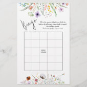 Wildflower Vrijgezellenfeest Bingo spel (Voorkant)